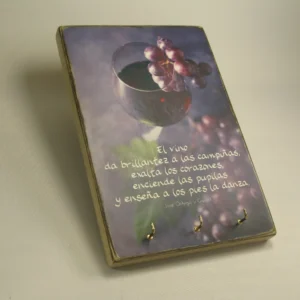 Colgador "El vino da brillantez"